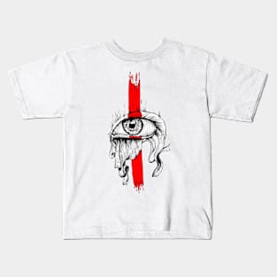 Red inked Eye Simple Kids T-Shirt